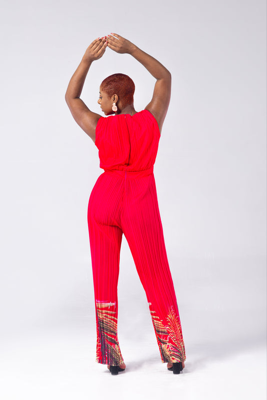 Bel-Air Peekaboo Fuchsia Jumpsuit