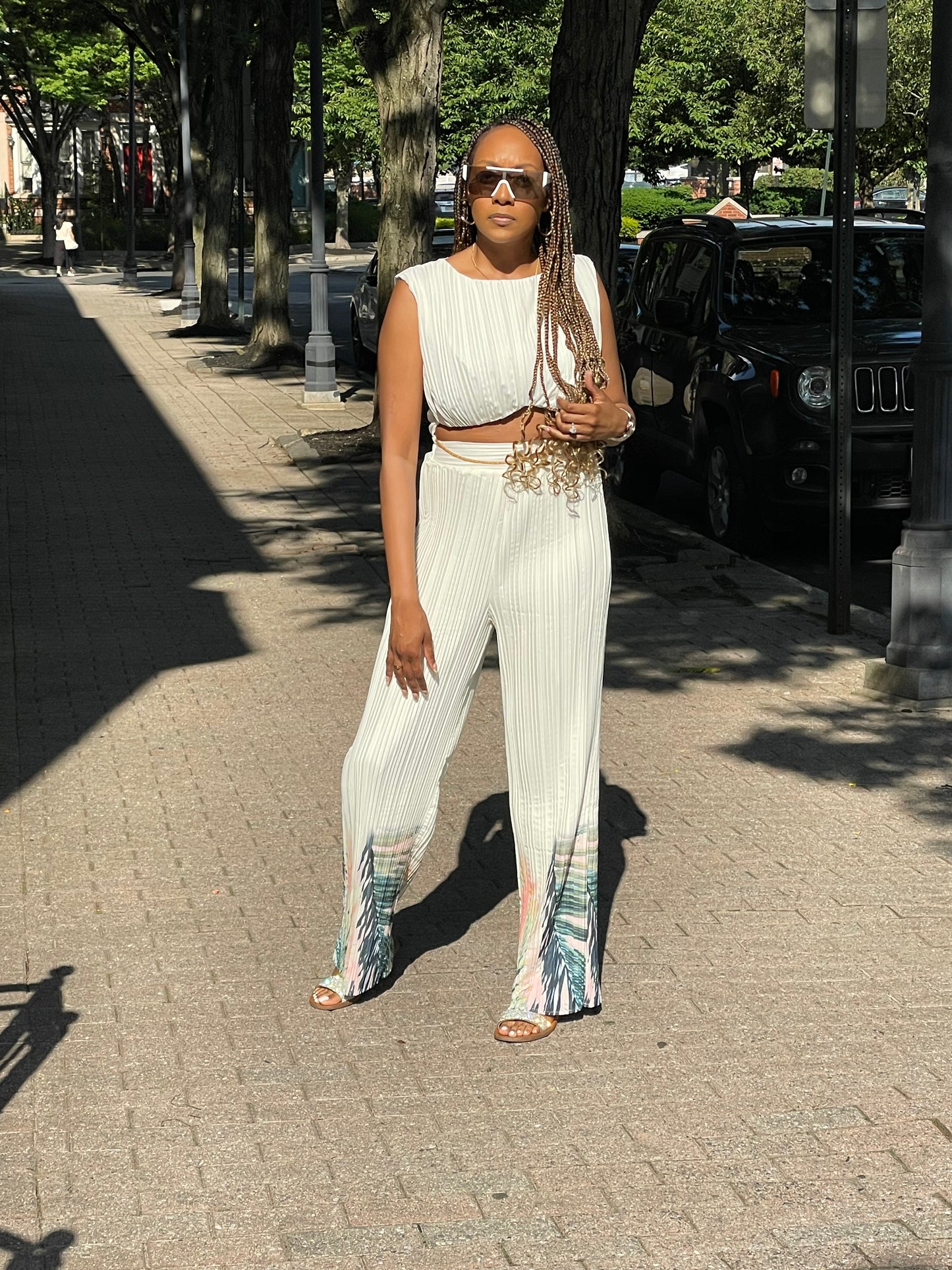 Bel-Air Peekaboo Fuchsia Jumpsuit