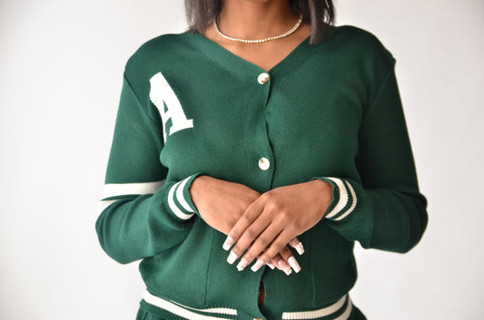 A-SASSIN Varsity Sweater Skirt Set
