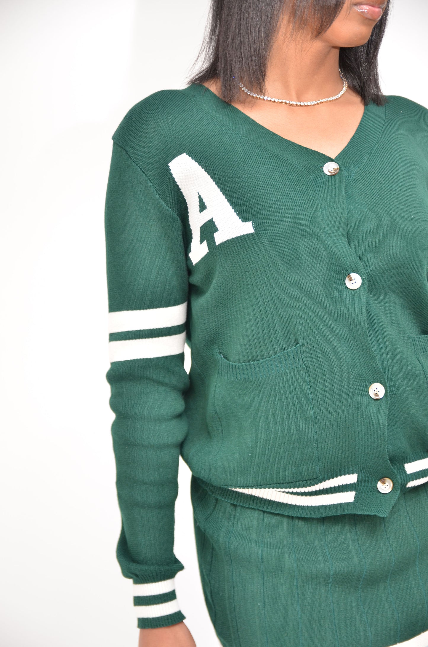 A-SASSIN Varsity Sweater Skirt Set