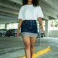 Signature Stitch Denim Skirt