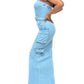 Blue Skies Maxi Jean Dress